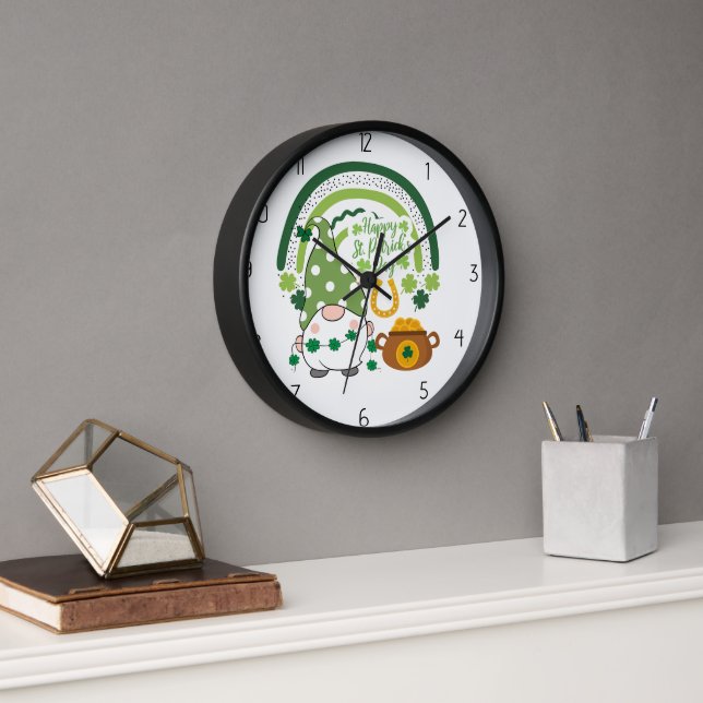 Glücklicher St. Patrick  Uhr (Büro)