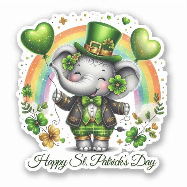 Glücklicher St. Patrick's Day Aufkleber (Vorderseite)