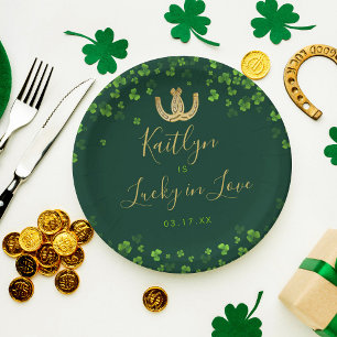 Glücklicher St. Patrick's Day Brautjungfernparty Pappteller