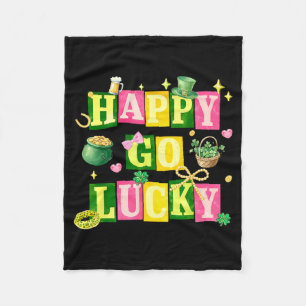 Glücklicher St. Patrick's Day Coquette-Bogen Fleecedecke