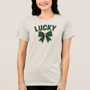 Glücklicher St. Patrick's Day Damen Tri-Blend Shirt