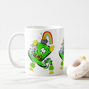 Glücklicher St. Patrick's Day Kaninchen Regenbogen Kaffeetasse