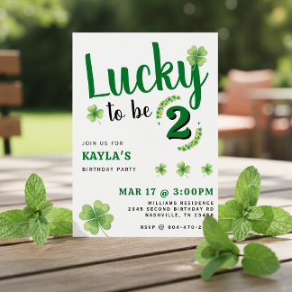 Glücklicher St. Patrick's Day Kindergeburtstag Einladung