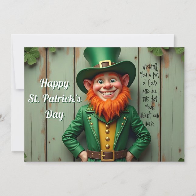 Glücklicher St. Patrick's Day Leprechaun (Vorderseite)