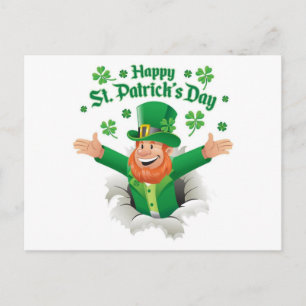 Glücklicher St. Patrick's Day Leprechaun Feiertagspostkarte