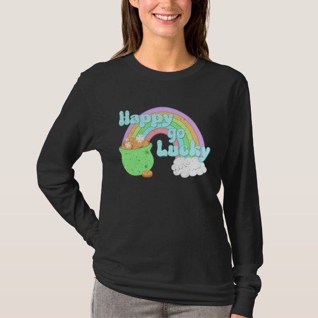 Glücklicher St. Patrick's Day Regenbogen für Junge T-Shirt (Vorderseite)