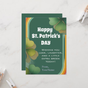Glücklicher St. Patrick's Day Shamrock Grußkarte Einladung