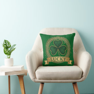 Glücklicher St. Patrick's Day Shamrock Irisch Kissen