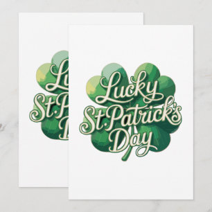 Glücklicher St. Patrick's Day Vintage-Typografie Feiertagskarte