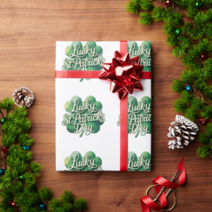 Glücklicher St. Patrick's Day Vintage-Typografie Geschenkpapier