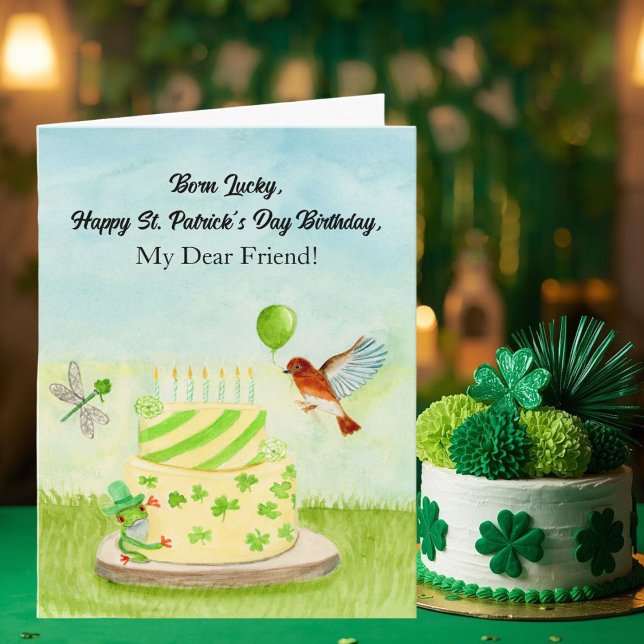 Glücklicher St. Patricks Tag Geburtstag Karte (Von Creator hochgeladen)