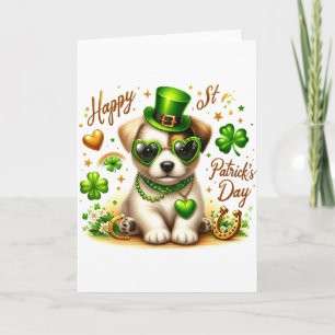 Glücklicher St. Patricks Tag Welpe Kleinkind T-Shi Karte