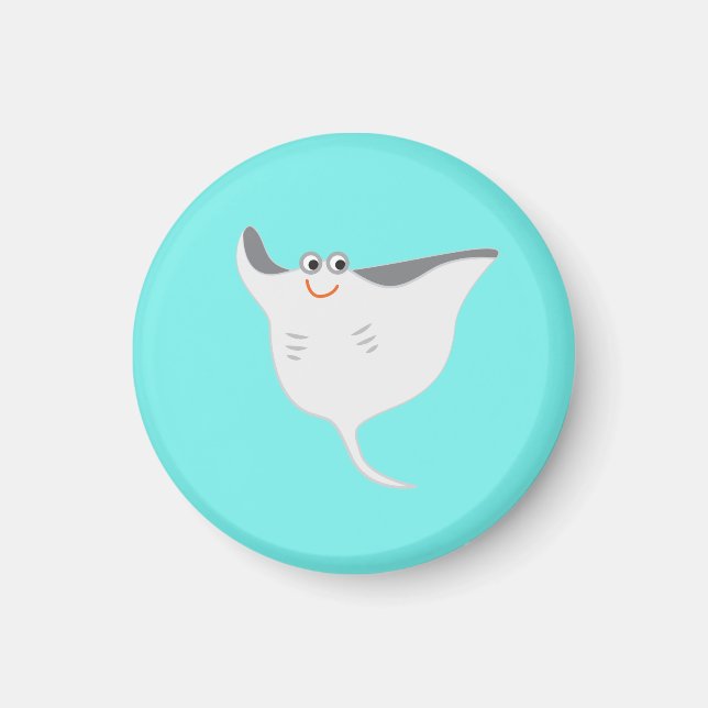 Glücklicher Stachelrochen Magnet (Vorne)