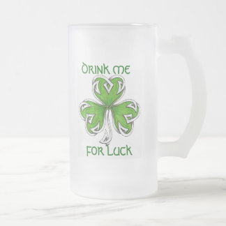 glücklicher Stein Mattglas Bierglas