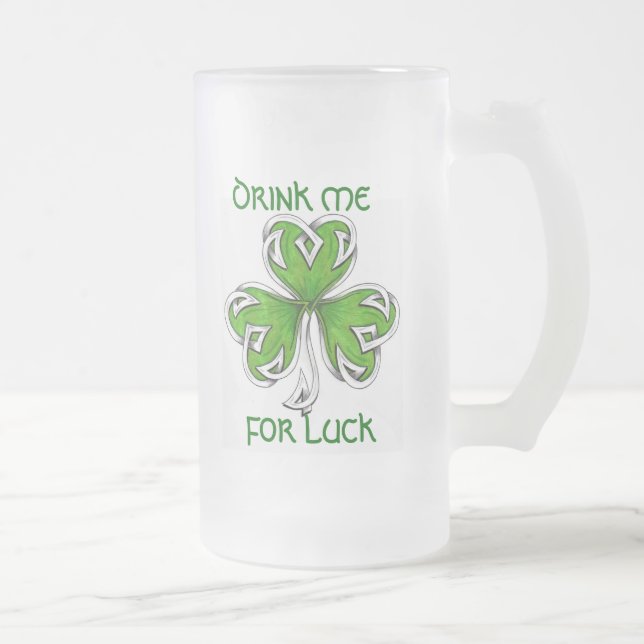 glücklicher Stein Mattglas Bierglas (Rechts)