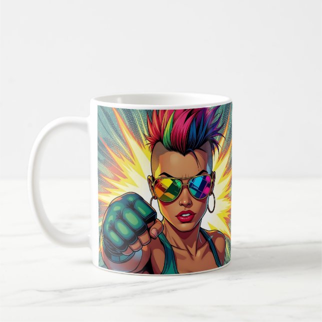 Glücklicher Stolz! Lgbtqia+ Monat Kaffeetasse (Links)