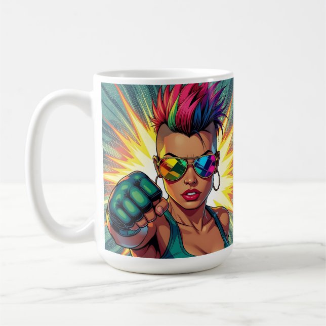Glücklicher Stolz! Lgbtqia+ Monat Kaffeetasse (Links)