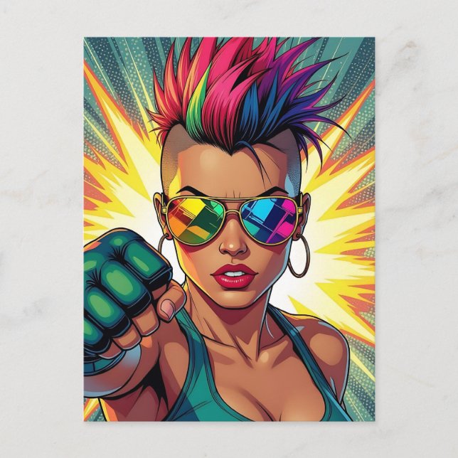 Glücklicher Stolz! Lgbtqia+ Monat Postkarte (Vorderseite)