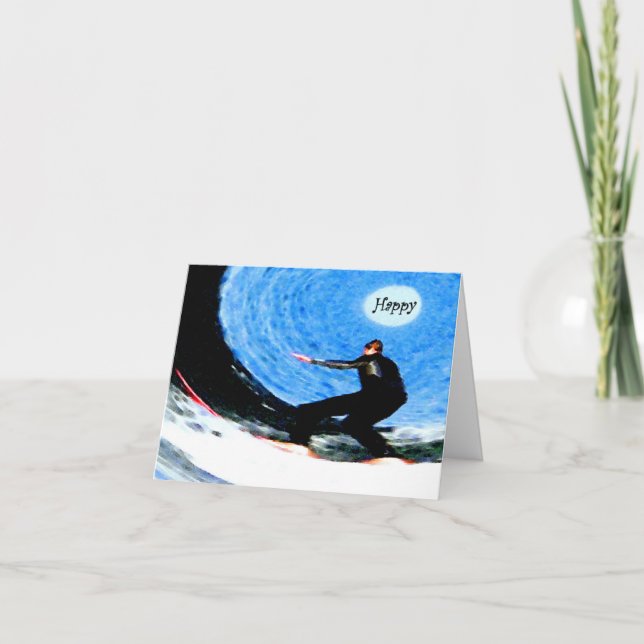 Glücklicher Surfer-Geburtstag Karte (Vorderseite)