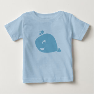 Glücklicher süßer blauer Wal Baby T-shirt