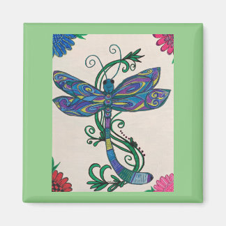 Glücklicher Symbol Dragonfly-Designmagnet Magnet