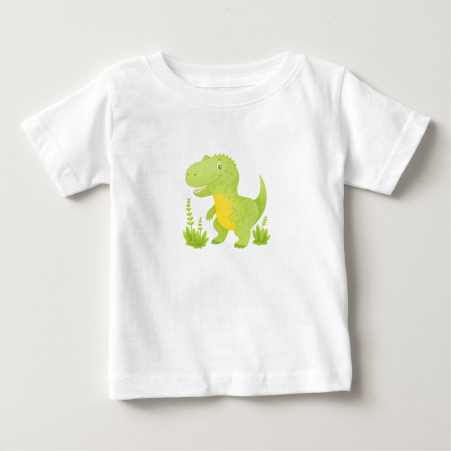 Glücklicher T-Rex Baby T-shirt (Vorderseite)