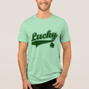 Glücklicher T - Shirt, Funny St Patricks Day Tri-Blend Shirt