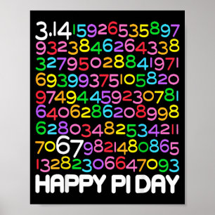 Glücklicher Tag 3.14 Mathe-Liebhaber 67 Mathe-Lehr Poster