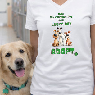 Glücklicher Tag Adoptiere Rettungshunde Süßer St. T-Shirt