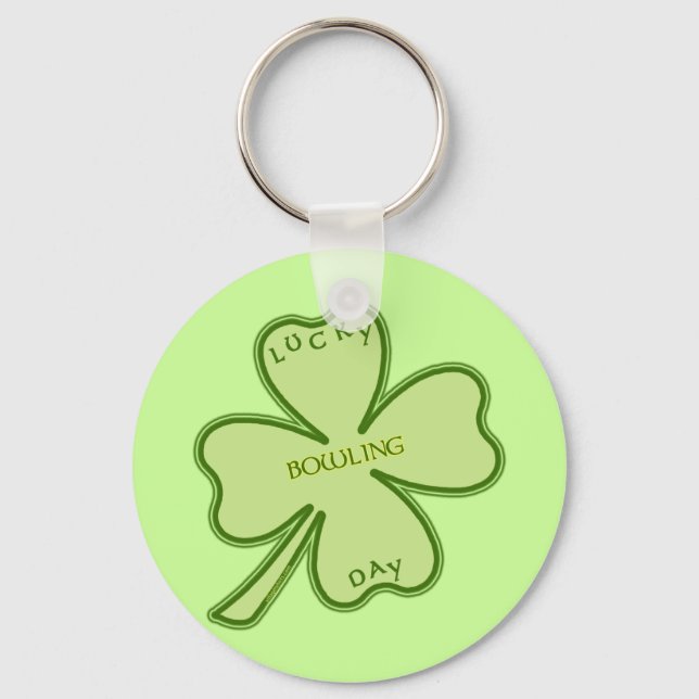 Glücklicher Tag Bowling Schlüsselanhänger (Vorderseite)