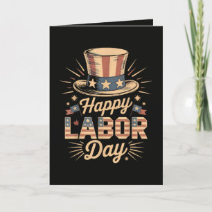 Glücklicher Tag der Arbeit Patriotische Feier  Feiertagskarte