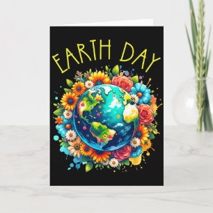 Glücklicher Tag der Erde Shirt Niedliche Erde mit  Karte