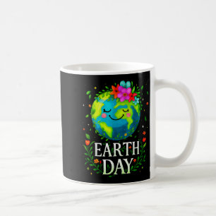 Glücklicher Tag der Erde-Shirt Süße Erde mit flora Kaffeetasse