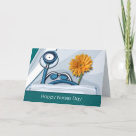 Glücklicher Tag der Krankenschwestern. Stethoscope Karte