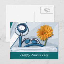 Glücklicher Tag der Krankenschwestern. Stethoscope Postkarte