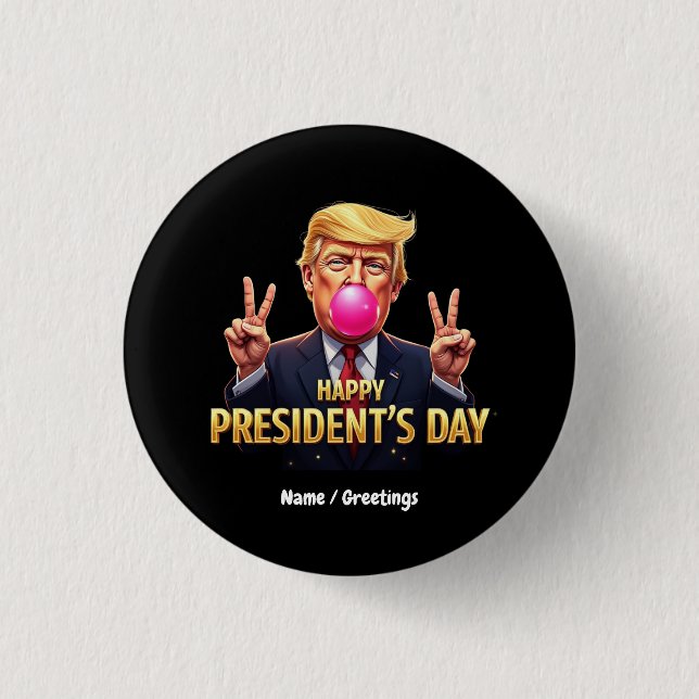 Glücklicher Tag des Präsidenten feiern Patriotismu Button (Vorderseite)