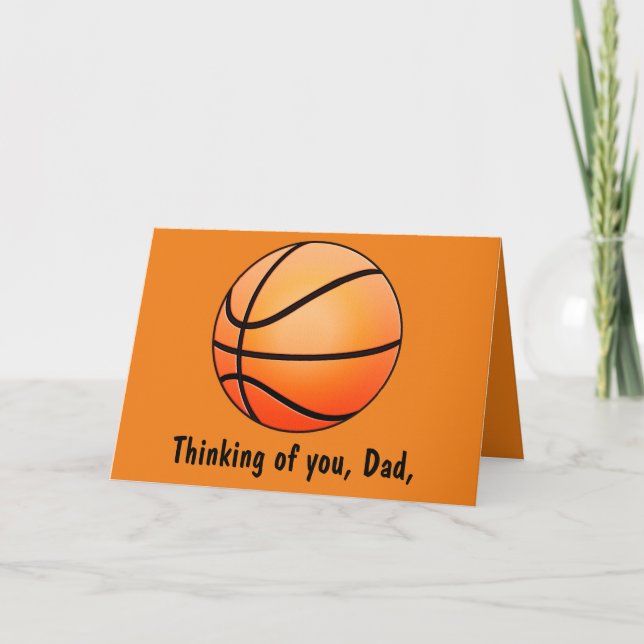 Glücklicher Tag des Vaters mit Basket Ball Karte (Vorderseite)