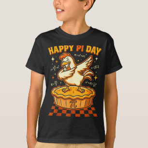 Glücklicher Tag Hühnerpot Pie-Tag Mathe-Liebhaber T-Shirt