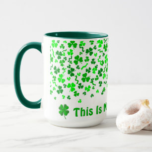 Glücklicher Tag Shamrocks Vierblattklee Personalis Tasse