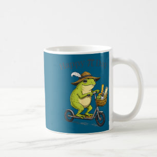 Glücklicher Tag Torte 3.14 Frosch Scooter lustiger Kaffeetasse