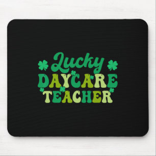Glücklicher Tagesstätten-Lehrer Shamrocks Irischer Mousepad