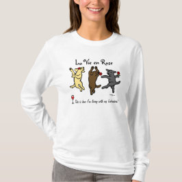 Glücklicher tanzender Labrador-Trio-Cartoon T-Shirt