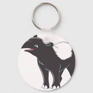 Glücklicher Tapir Schlüsselanhänger