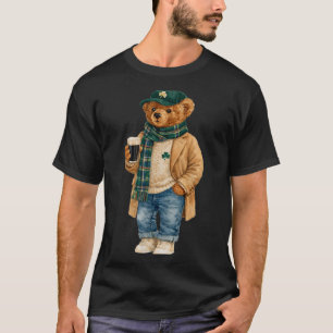 Glücklicher Teddybär St. Patricks Tag irisch T-Shirt