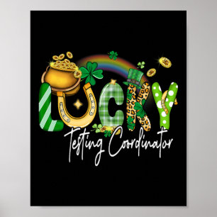 Glücklicher Testkoordinator St. Patricks Day Famil Poster