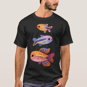 Glücklicher Tetra - Name oder helle Version T-Shirt