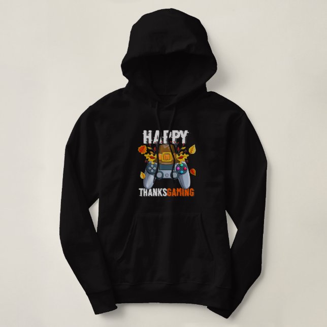 Glücklicher Thanksgiving Video Game Controller Pil Hoodie (Design vorne)