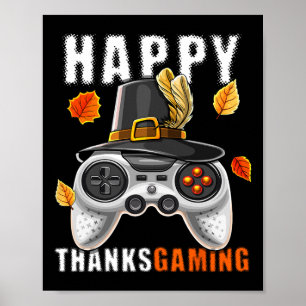 Glücklicher Thanksgiving Video Game Controller Pil Poster