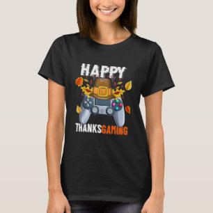 Glücklicher Thanksgiving Video Game Controller Pil T-Shirt