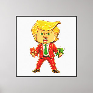 Glücklicher Trump Lustiger Trump Investiert Trump Leinwanddruck